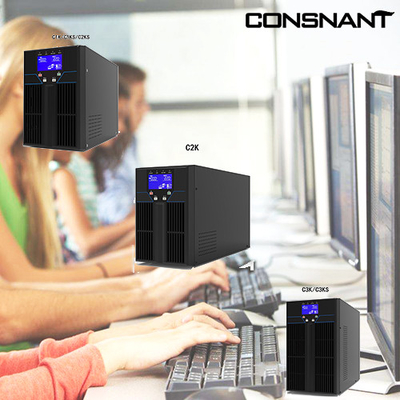 L'energia dei computer mantiene il sistema online ad alta frequenza 1-3KVA di UPS del nero di CC di CA
